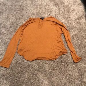 Brown contemporary long sleeve